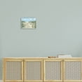thumbnail image 2 of Ocean Shore Beach Boardwalk Coastal Painting Gray Framed Art Print Wall Art, 2 of 7