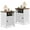 White, variant on 4 Ever Farmhouse End Table Set of 2, White Nightstand for Bedroom