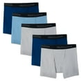 thumbnail image 3 of Men's Breathable Cooling Cotton Boxer Briefs, 3+2 Bonus Pack, 3 of 4