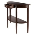 thumbnail image 2 of Winsome Concord Half Moon Console Table, Drawer & Shelf, Walnut Finish, 2 of 9