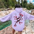 thumbnail image 2 of DHFJKG Womens Oversized Hoodies Floral Print Long Sleeve Sweatshirts Drawstring Pullover Tops Casual Fall Clothes, 2 of 5