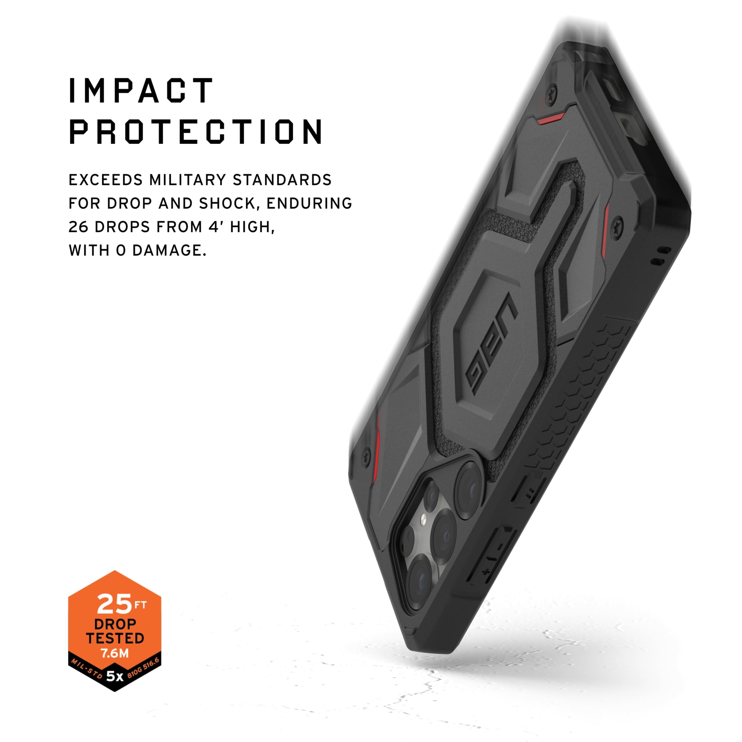 UAG Samsung Galaxy S25 Ultra Case 6.8" Monarch Pro - Compatible with Magnetic Charging Premium Rugged Military Drop Tested Protective Cover, Kevlar Black