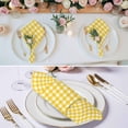 thumbnail image 2 of Yellow Cloth Napkins, Country French Rustic Buffalo Plaid Modern Art Washable and Reusable Dinner Napkins Set of 8, Table Napkin for Kitchen Party Birthday Wedding Hotel Housewarming 20"x20", 2 of 8