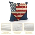 thumbnail image 4 of Heduofu Patriotic American Flag Decorative Throw Pillow Cover, America Porch Outdoor Home Decor Freedom Polka Dots Cushion Case White, 4 of 5
