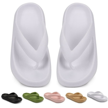 

Deago Clouds Slides for Women Men Pillow Slippers Thicken Sole Non Slip Shower Bathroom Slides Flip Flops for Indoor and Outdoor