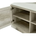 thumbnail image 6 of Entryway Hall Tree with Storage Bench, Wooden Coat Rack with Sponge Pad and 4 Dual Hooks, Storage Shelf Organizer with 2-Door Cabinet for Entryway, Bedroom, Easy to Assemble, 6 of 9
