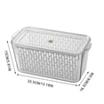 thumbnail image 2 of Hinati Clearance Refrigerator Storage Box Draining Fresh Keeping Box Clear Organizers and Storage Bins , Stackable Storage Containers for Cabinets, Countertop, Drawers, Under Sink, 2 of 2