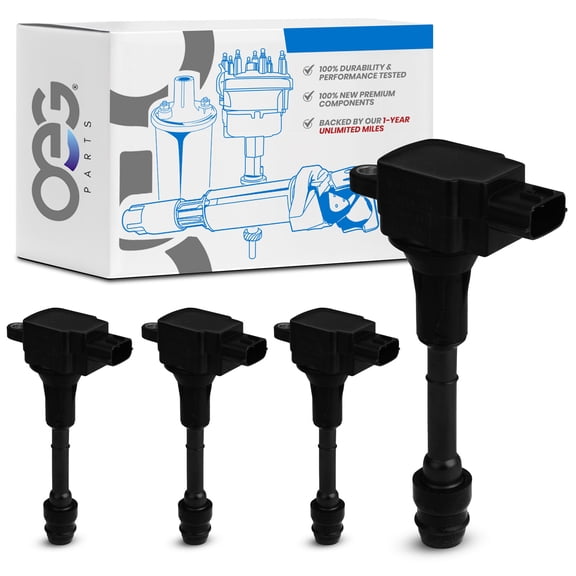 OEG Parts New Pack of 4 Ignition Coils Replacement For Nissan Sentra 1.8L 2002-2006 224336N015 22448-6N011 22448-6N015 2244800Q0B 224486N011 224486N015 224488U115 4413233 93161188 DMB919 470351 4PK
