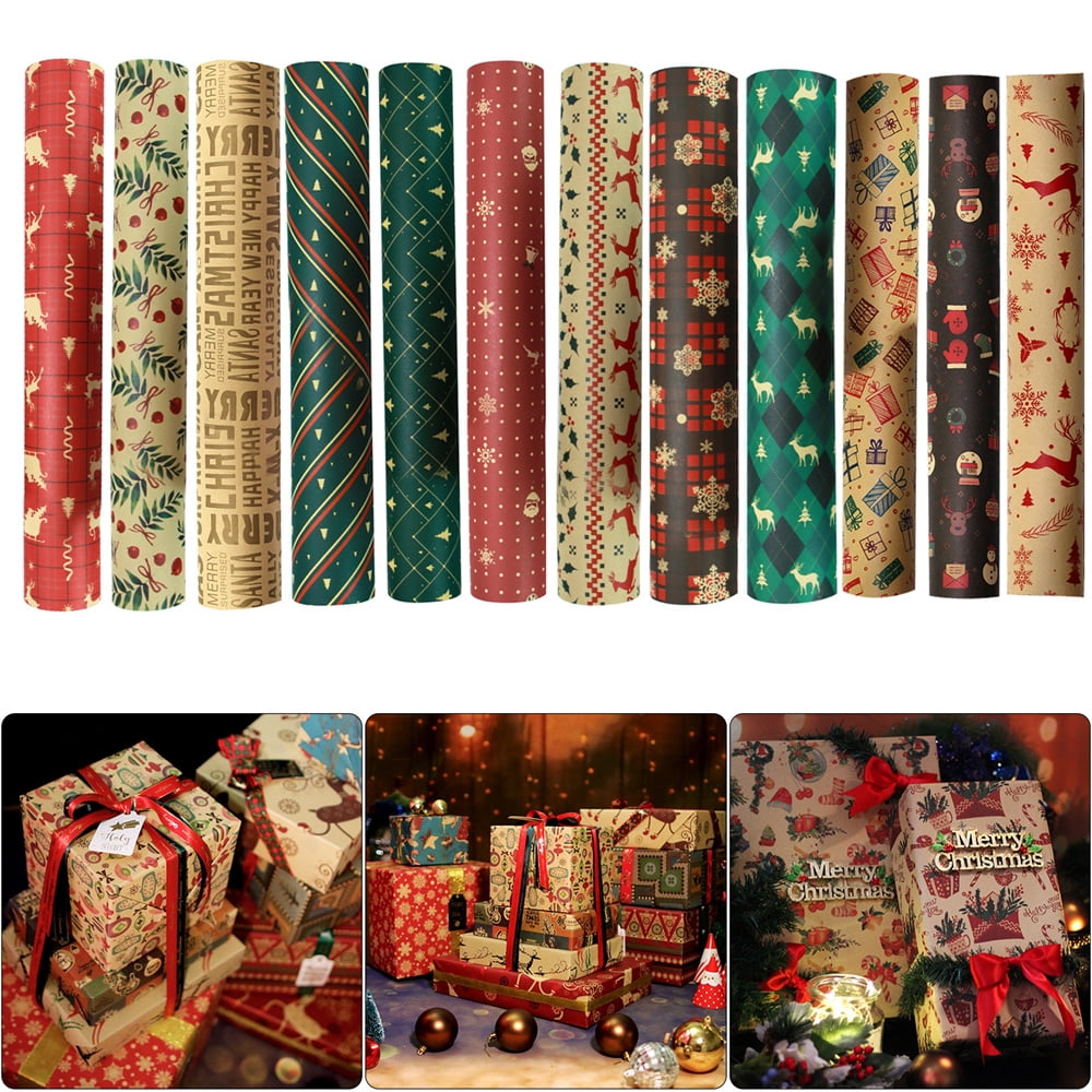 5 METRES OF KIDS CHRISTMAS WRAPPING PAPER NOVELTY SANTA & FRIENDS THEME 