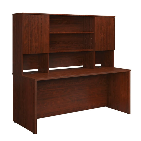 Sauder Affirm 72" x 30" Shell and 72"Hutch in Classic Cherry