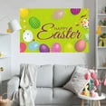 thumbnail image 5 of Easter Party Decorations Easter Egg Bunny Background Banner Easter Banner Poster Photo Booth Backdrop with Rope for Spring Easter Party Supplies(59 * 35.7 in) The Holiday, 5 of 6