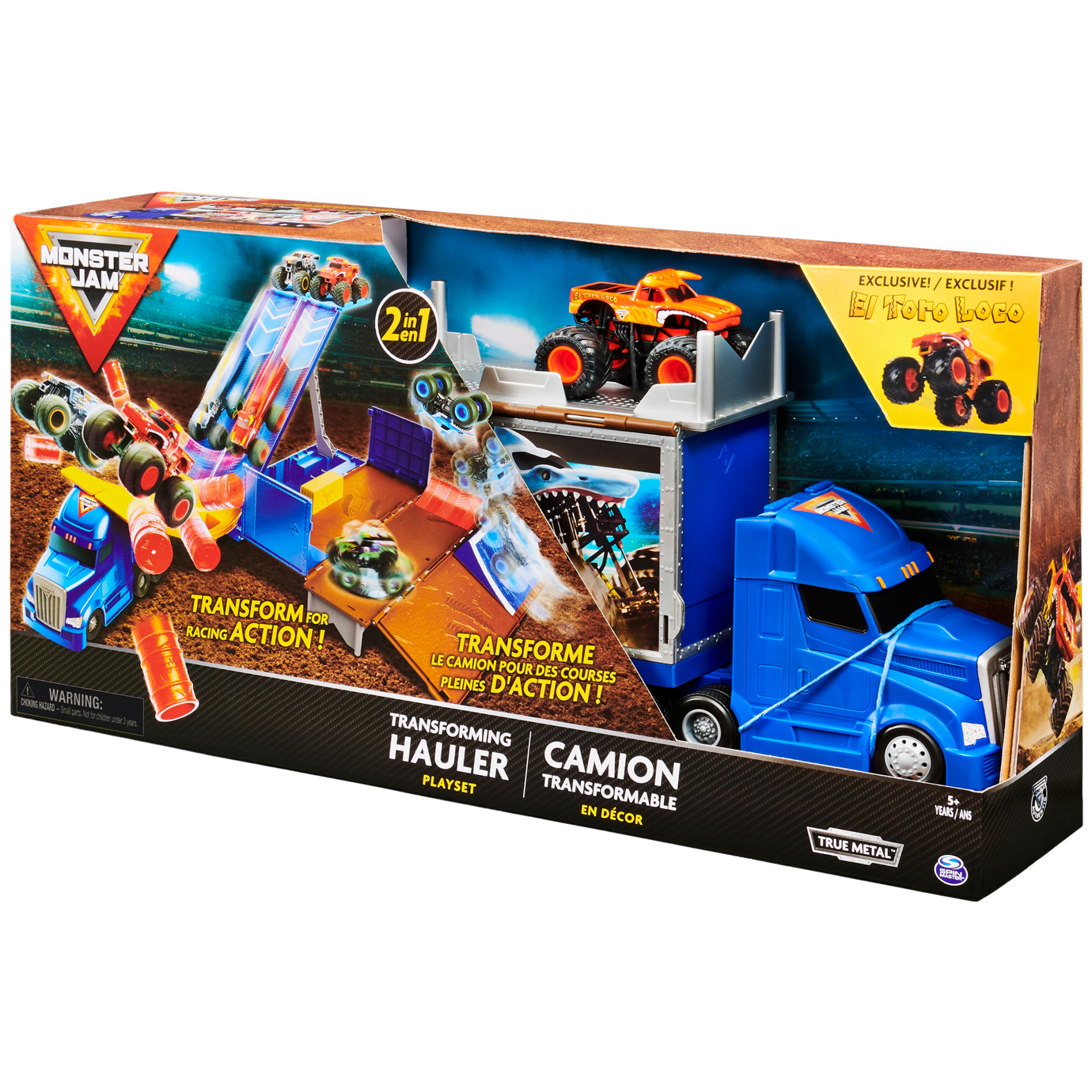 Monster Jam Transforming Hauler Playset with El Toro Loco Truck photo 8