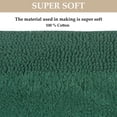 thumbnail image 2 of Home Weavers Luxury Collection Bathroom Rug 100% Cotton Reversible Bathroom Rugs Set, Washable Rug, Extra Soft Absorbent bath Rug, Kitchen Mat, Non Slip Bath Mat Set, 21"x54" Runner, Bottle Green, 2 of 2