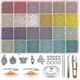 thumbnail image 1 of Cuentas de Semillas de Vidrio YONGSHENG 12000 Piezas con 5 Dijes y Dos Cordones de Cristal, 1 of 5