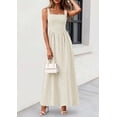 thumbnail image 5 of PRETTYGARDEN Women's Maxi Striped Dress Summer Sleeveless Square Neck Smocked A Line Long Flowy Spring Vacation Sundress, 5 of 10