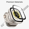 thumbnail image 4 of JETech Case with Screen Protector Compatible with Apple Watch Ultra 2/1 49mm, Overall Protective Cover, Built-in Tempered Glass Film High Sensitivity, 2 Pack (Starlight), 4 of 6