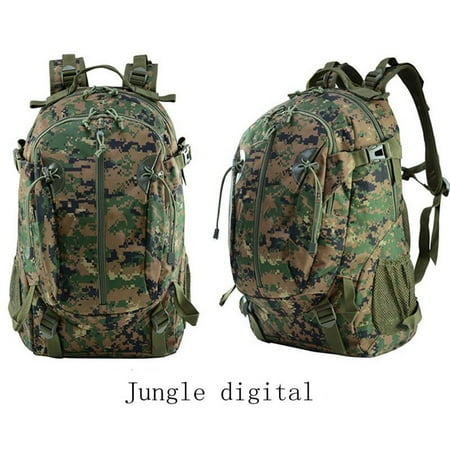 Outdoor hiking sports camping backpack CS military tactical backpack hunting multifunctional soft back camouflage military bag(Jungle Digital)