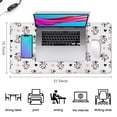 thumbnail image 5 of Long Mouse Pads for Desk,White Cow Heart Pattern Desk Mats on Top Of Desks, Desk Mouse Pad Extra Large with 3mm Non-Slip Base and Stitched Edge for Gaming,Office,Work,Home 31.5"x15.7", 5 of 6