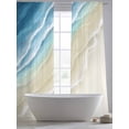 thumbnail image 5 of Blue Beach Coastal Sheer Curtains 96 Inch Length 2 Panels Set, Summer Ocean Nautical Seaside Voile Window Treatment Semi Sheer Long Curtains Drapes for Bedroom/Living Room/Kitchen 52"x96"x2, 5 of 7
