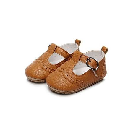 

Bellella Newborn Dress Shoes First Walker Walking Shoe Comfort Flats Lightweight Loafers Wedding Party Brown 11.5