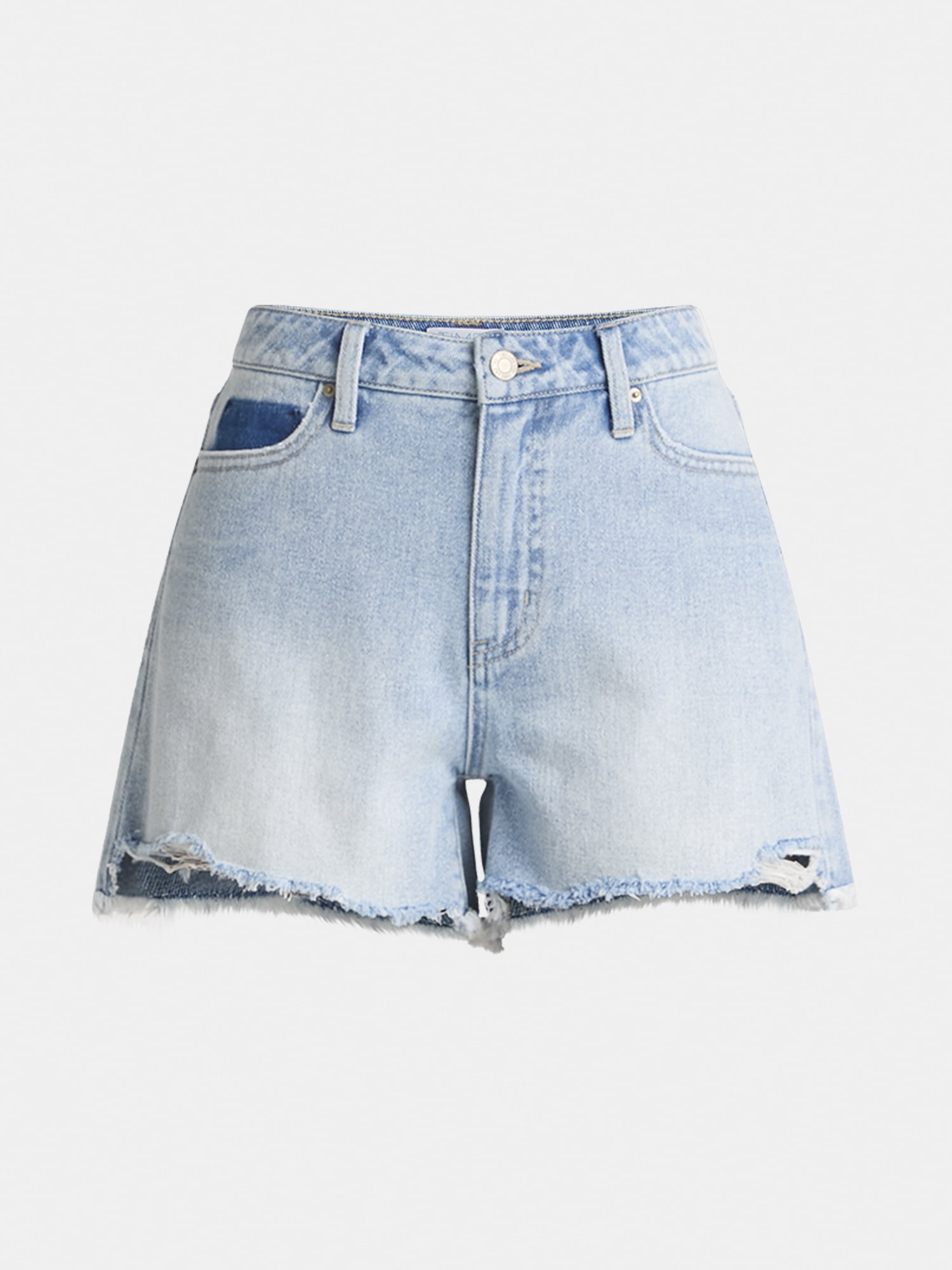 Time and Tru Women's Destructed 4" Denim Short, sizes 2-20