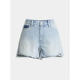 thumbnail image 5 of Time and Tru Women's Destructed 4" Denim Short, sizes 2-20, 5 of 5