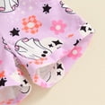 thumbnail image 5 of Toddler Baby Girl Halloween Outfit Ghost Floral Overalls Suspender Romper Shorts Jumpsuit Shortall Cute One Piece Clothes, 5 of 7