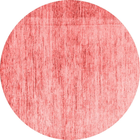 Ahgly Company Machine Washable Indoor Round Oriental Red Modern Area Rugs, 4' Round