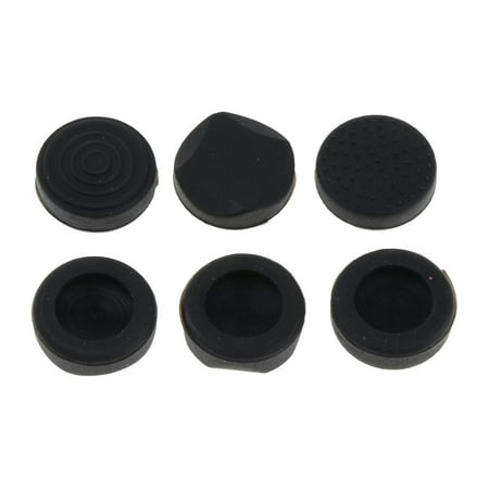 6x Silicone Cap Thumb Cap Cover Thumbstick Caps PS Vita PSV1000 2000 Black