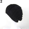 thumbnail image 5 of CDAR Women Sweet Crochet Warm Solid Color Beret Artist Baggy Beanie Winter Hat Gift, 5 of 7