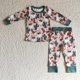 thumbnail image 1 of Venta al por mayor de pijamas de dinosaurios de Navidad para niños, conjunto de manga larga para niño y niña, pantalones para niños, ropa de dormir para niños pequeños, ropa de dormir, 1 of 2