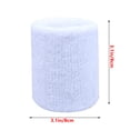 thumbnail image 3 of 6Pcs Cotton Sports Wristbands, Hand Protection Sweatbands for Athletic Workout, Breathable Moisture Wicking Bands, Ideal for Exercise, White, 3 of 4