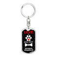 thumbnail image 1 of Berger Allemand en Acier Inoxydable Ou 18k or Premium Pivotant Chien Porte-Clés, 1 of 8