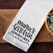 Aesthetic Mama's Kitchen Always Open Lovely Home Gift Idea For Friends, Family, and Coworkers - DishTowel, 16x25