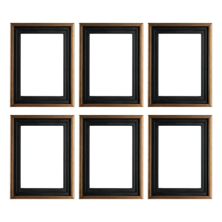 

Creative Mark Illusions Floater Frame For 3/4 Deep Canvases - 11x14 Antique Gold - Set of 6 - For Galleries & Home Decor - Wood Float Frame for Canvas Paintings- Complete Hanging Hardware