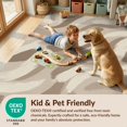 thumbnail image 4 of Design&I 8'x10' Washable Area Rug Sleek Flatweave Pet Friendly Abstract Flowing Ash Geometric Shapes Taupe Cream Inspired Berber for King Size Bedroom, Under Bed, 4 of 7
