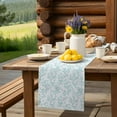 thumbnail image 6 of Table Runner Teal Flower Table Decoration for Kitchen Dinning Floral Tree Branch Table Decoration for Indoor Outdoor Party Wedding Decor 13x90 Inch, 6 of 7
