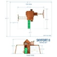 thumbnail image 4 of Backyard Discovery Skyfort II Cedar Wood Swing Set, Wave Slide, Clubhouse, Crow's Nest, 4 of 14