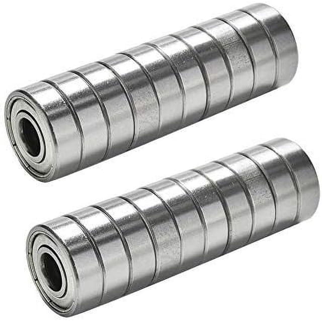 608ZZ Roulement à Billes Rainuré 8 x 22 x 7 mm, 20 Pcs Double Métal Blindé, Adapté pour Roulements de Planche à Roulettes, Roue de Remplacement 3D, Longboard, Patins à Roulettes, Patins en Ligne, Trottinettes Etc. (Lot de 20)