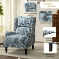 thumbnail image 2 of Push Back Recliners, Tina's Home Wingback Wood Legs Armchairs Living Room Bedroom Set of 2 Floral, 2 of 6