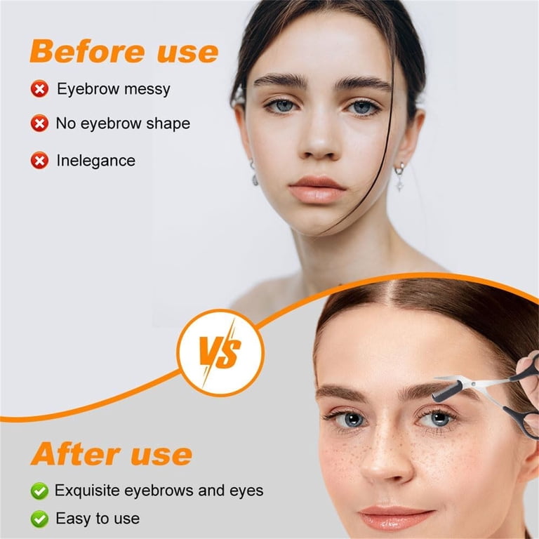 HHBEAUTY Eyebrow Trimmer Scissor, New Non-Slip Eyebrow Cutter Hair