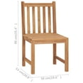 thumbnail image 4 of vidaXL 9 Piece Garden Dining Set Solid Teak Wood, 4 of 5