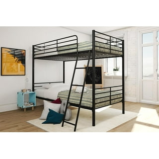 Twin-Over-Loft Metal Bunk Bed, Multiple Colors - Walmart.com