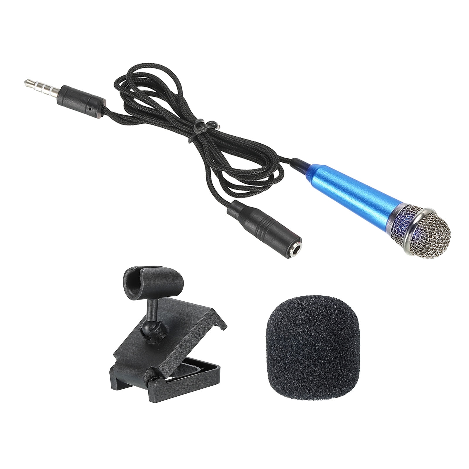 Mini Microphone Portable Vocal Microphone Blue for Singing with Mic