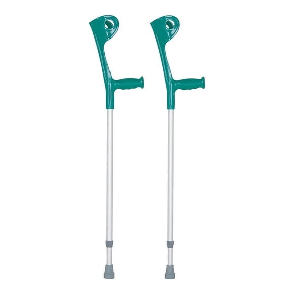 2 Muletas Mobicare Tipo Canadiense Plástico Verde Altura Ajustable Mobicare JL937L-G