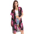 thumbnail image 2 of BZSMCE Women Creatively Galactic Love Pattern Print Beach Cover-ups Size:S-2XL, 2 of 7