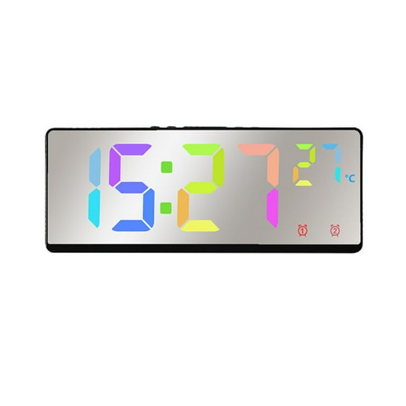 CCOCC Alarm Clock,Smart LED Digital Clock,Adjustable Brightness Bedside Clock,Voice-Controlled Alarm Clock for Easy Setup