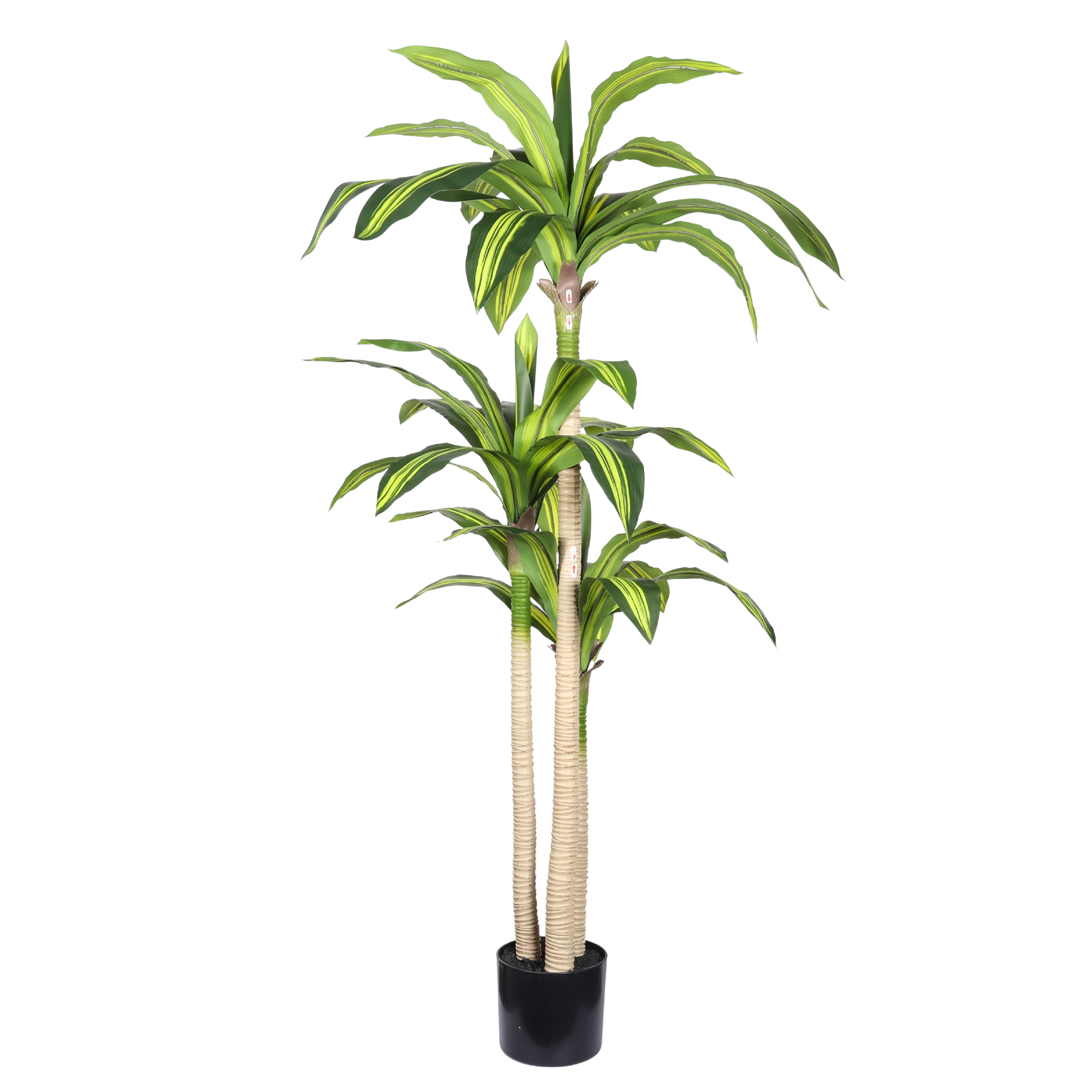 Artificial Plants, 5ft Fake Dracaena Tree in Black Plastic Pot, Faux Plants Indoor Outdoor Decor, Silk Plants for Home Decor Office Porch Patio Perfect Housewarming Gift
