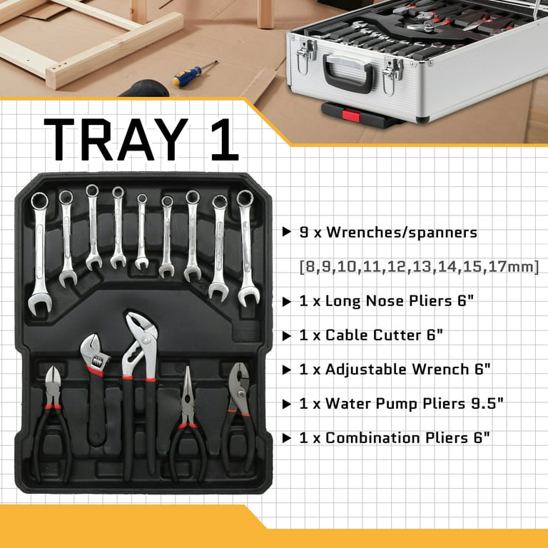 UBesGoo 799 Pcs Household Tool Set, Mechanics Kit with Trolley
