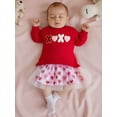 thumbnail image 6 of BemeyourBBs Toddler Baby Girl Valentines Day Outfit Heart Long Sleeve Sweatshirt and Tulle Tutu Skirt 2 Piece Spring Clothes Set, 6 of 8